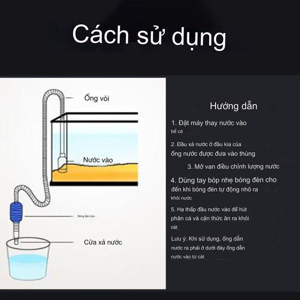 Bơm tay thay nước hồ cá loại đẹp - hạn chế hút cát và phân nền ra ngoài