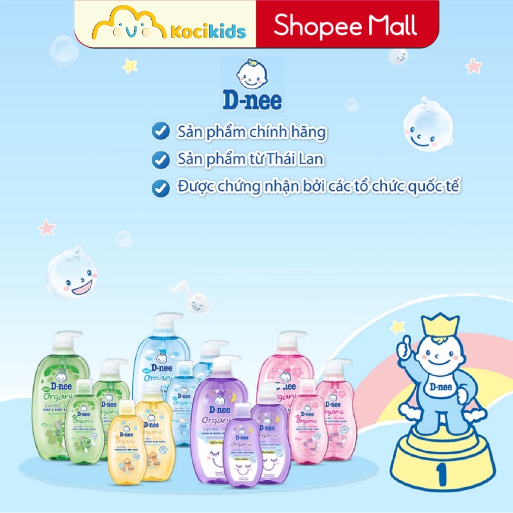 Sữa Tắm Gội Toàn Thân Dnee 2 in 1 Cho Bé 200ml 380ml 800ml