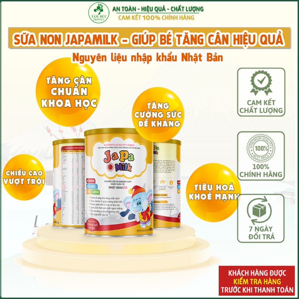 Sữa Bột Japa Milk Tăng Đề Kháng Cho Bé Giúp Bé Tăng Cân Kích Thích Ăn Ngon Hàng Chính Hãng