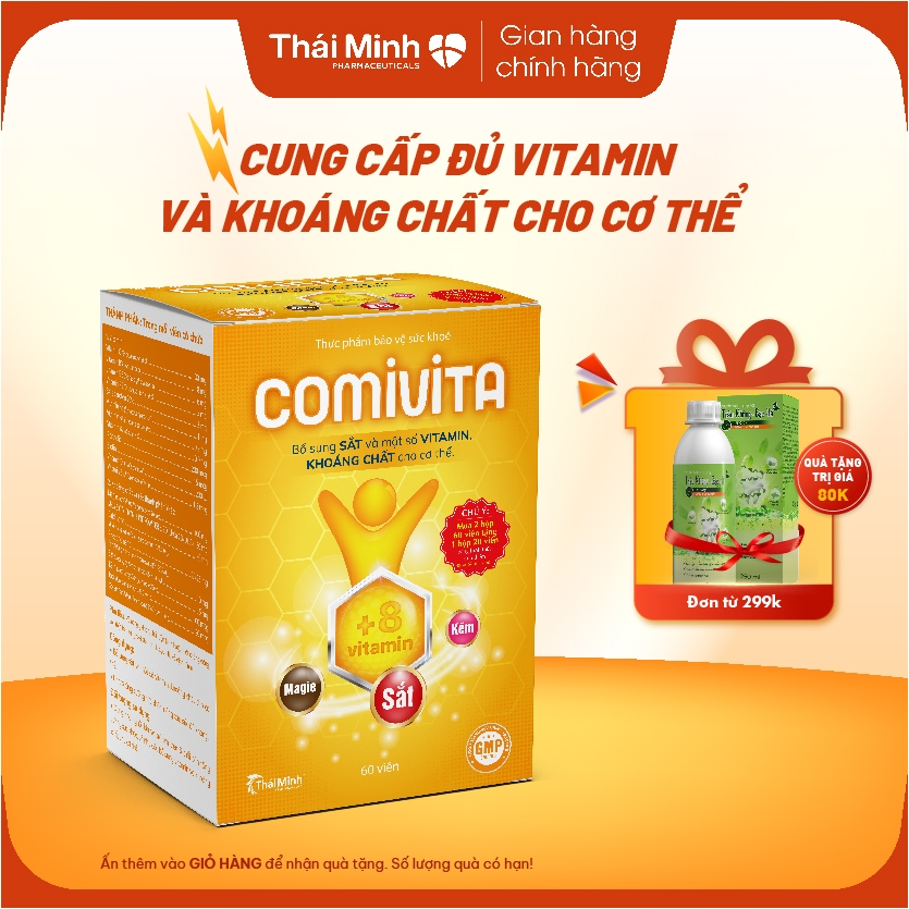 Vitamin tổng hợp Comivita Thái Minh - Bổ sung 20 loại vitamin và khoáng chất - Bồi bổ sức khỏe, Tăng sức đề kháng