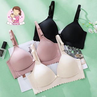 Áo lót bầu Su Non viền sóng, không gọng, nâng ngực tạo đường cong quyến rũ, tiện lợi cho bé ti V185 (tặng miếng nối móc)