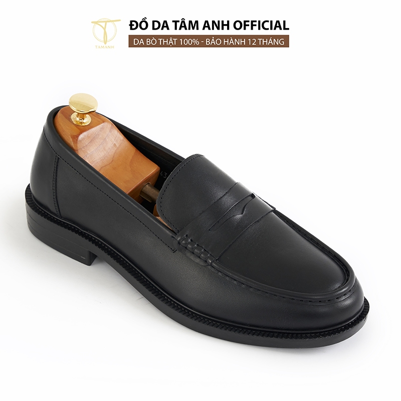 Giày Lười Nam Penny Loafer GNTA20235-D - Da Bò Thật Nguyên Tấm , Tăng Chiều Cao 4cm Cho Nam