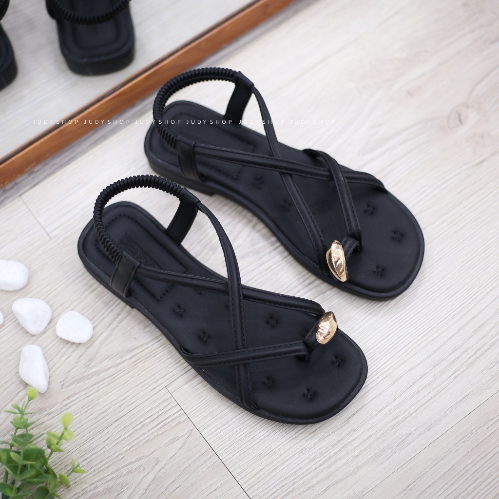 Giày Judy- Sandal Trệt CHAYE Xỏ Ngón Khuy 2p QCCC