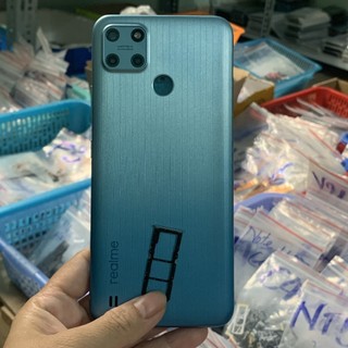 Bộ vỏ zin Realme C25Y (bộ gồm lưng, sườn, phím, kính camera)