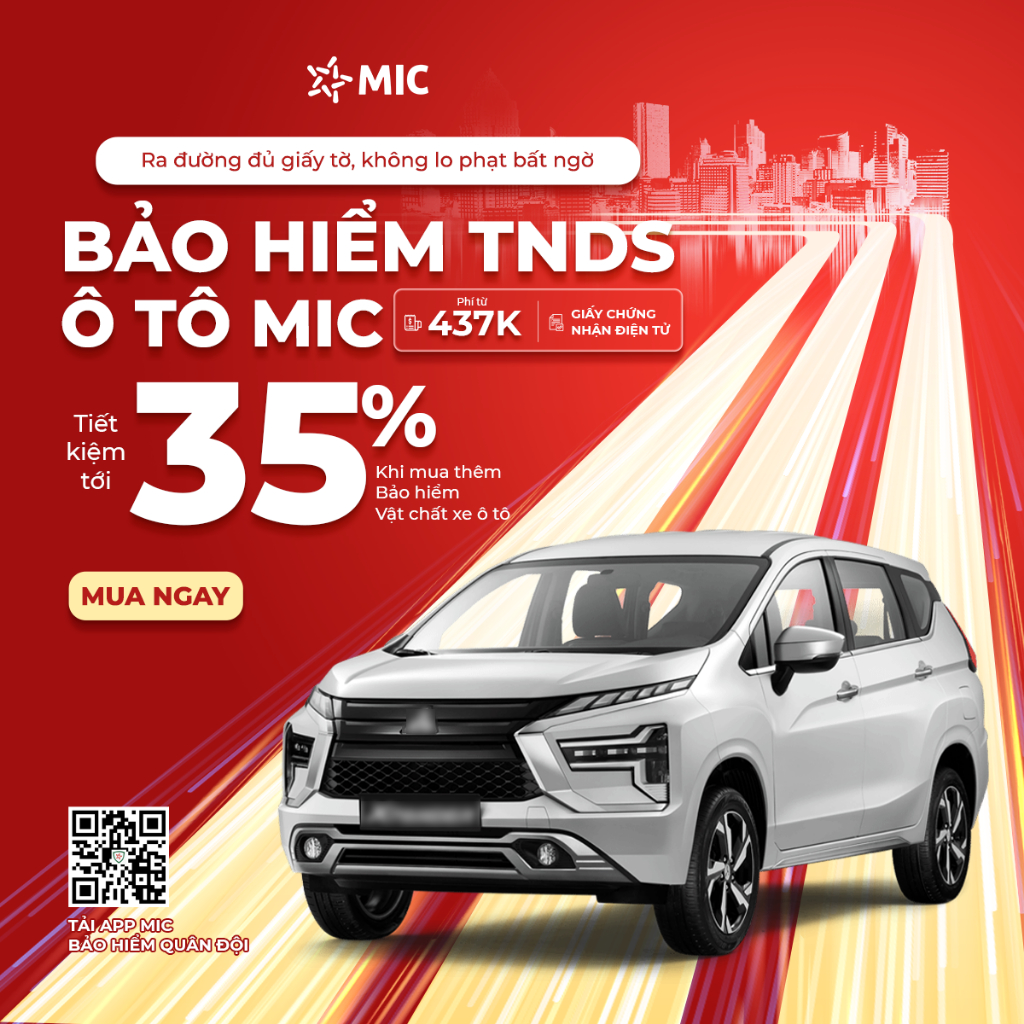 [Xe 7 chỗ] [E-Voucher] Bảo hiểm TNDS ô tô bắt buộc, cấp GCN điện tử | Bảo hiểm Quân đội MIC