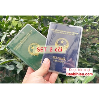 COMBO 2 bao hộ chiếu (passport) dẻo trong có khe đựng vé máy bay và các loại thẻ 2B132