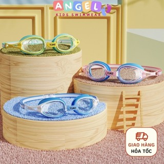 Kính bơi trẻ em chống nước chống sương mù mắt kính HD độ sáng nét cao hãng YUKE Hộp nhựa trong YJ5001 Angel Kids