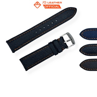 Dây đồng hồ da Epsom khâu tay thủ công cao cấp size 18, 20, 22, 24mm PQ Leather PD6 da thật bảo hành 12 tháng