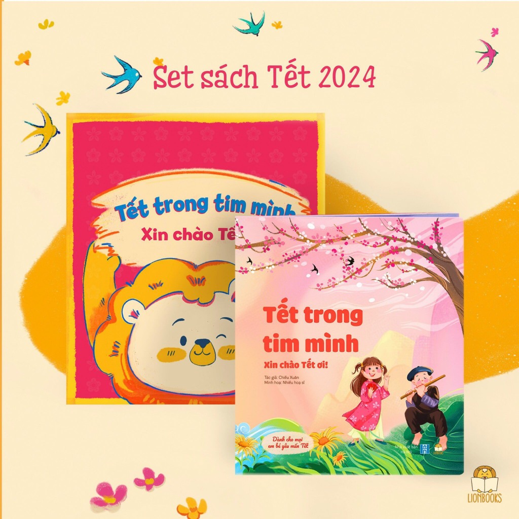 Sách Tết 2024 - Tết Trong Tim Mình - Xin Chào Tết Ơi 2024 (1 cuốn Bìa mềm kèm Phong bì và Set quà tặng) - LionBooks