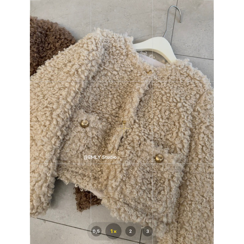 Áo Khoác Len Bông Xù Cao Cấp Thời Trang Phong Cách Hàn Quốc 🇰🇷