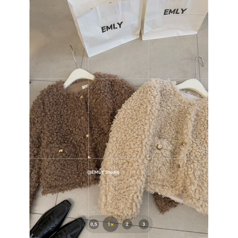 Áo Khoác Len Bông Xù Cao Cấp Thời Trang Phong Cách Hàn Quốc 🇰🇷
