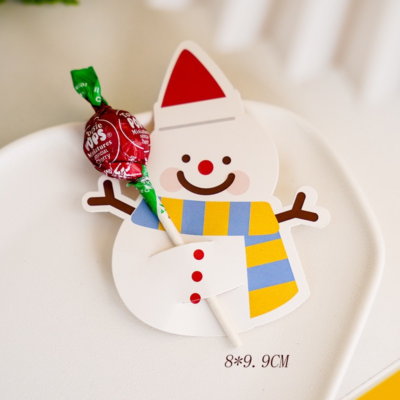 Set 50 Tag Giấy Thẻ Đựng Kẹo Mút Hoạt Hình Lollipop  Họa Tiết Giáng Sinh Noel Đáng Yêu Làm Quà Tặng Cho Bé