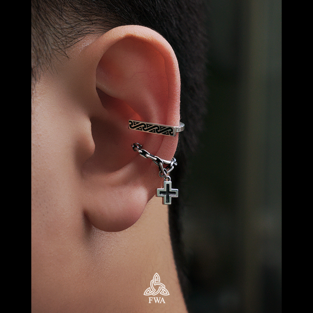 Khuyên bạc nam nữ FWA earCuff  PhungNguyen Pottery - FWAoriginals
