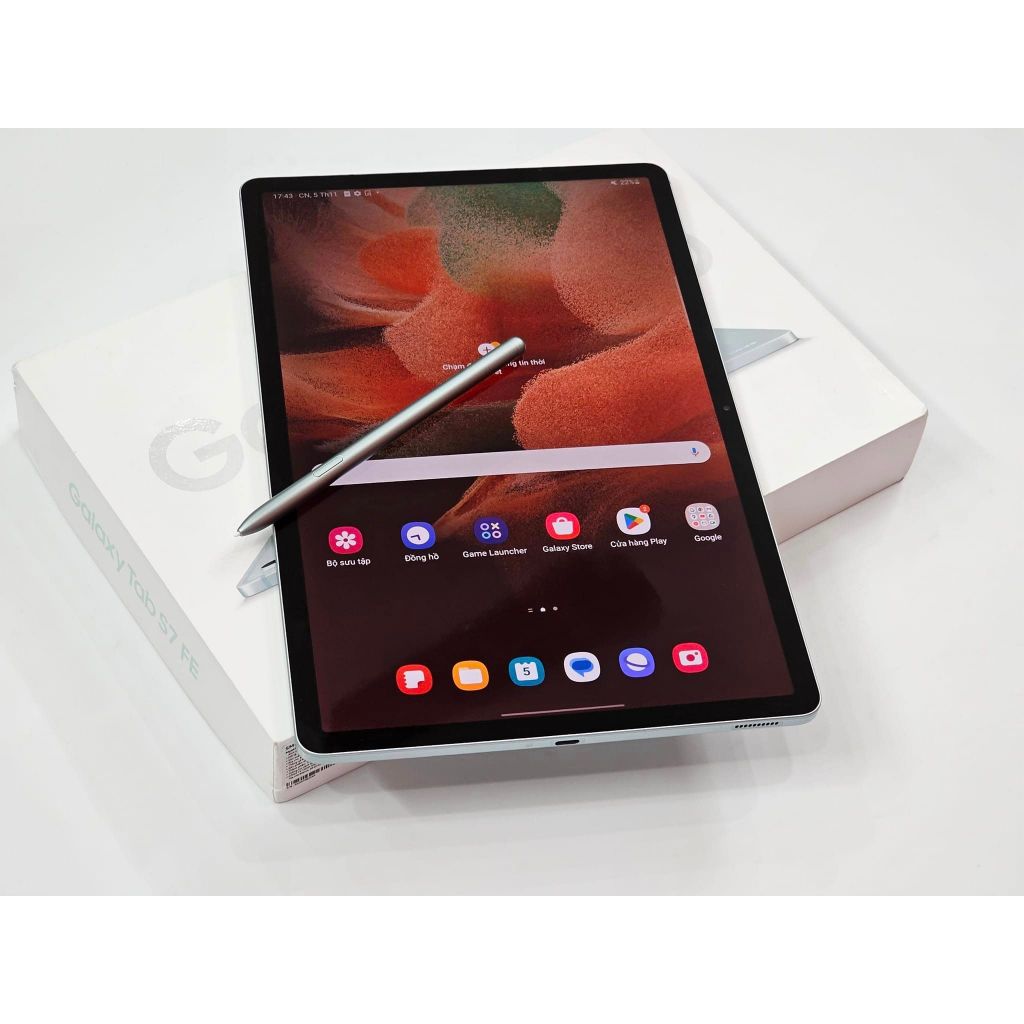 Máy tính bảng Ss Galaxy Tab.S7 FE   - Hàng Chính Hãng, Nguyên seal - Máy có nghe gọi kèm bút
