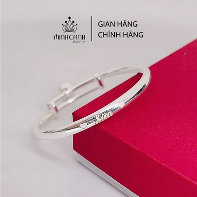 Vòng Bạc Tặng Thôi Nôi, Đầy Tháng Khắc Tên Cho Bé Yêu - Minh Canh Jewelry