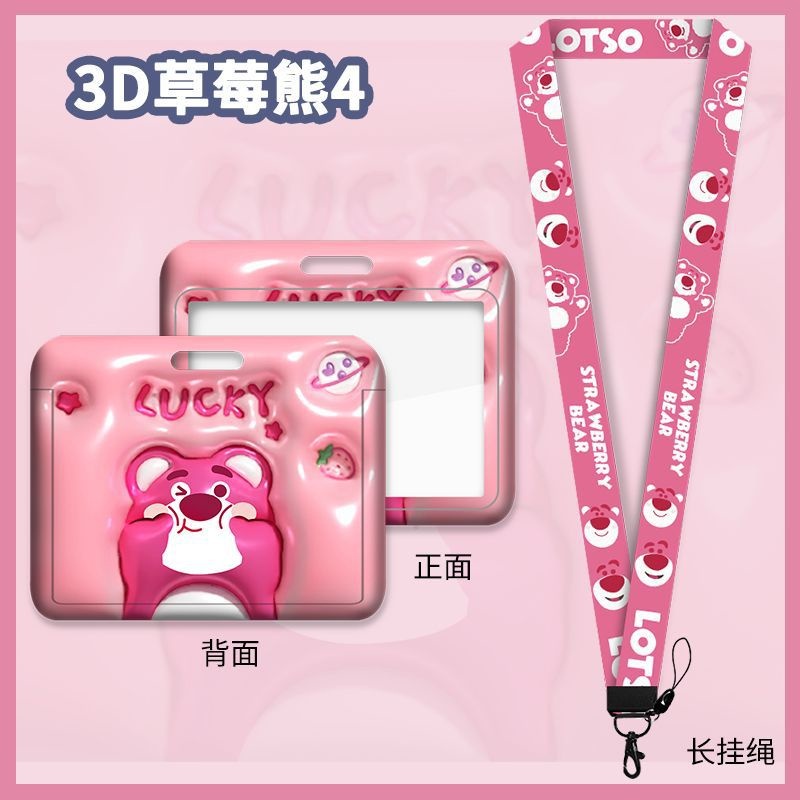 Dây đeo thẻ Gấu Dâu Loster