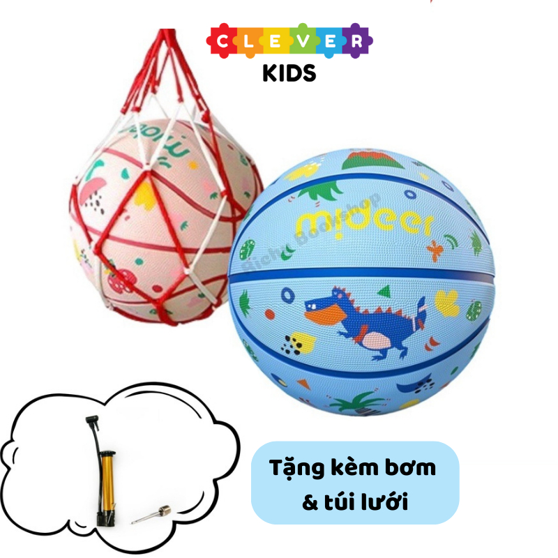 Bóng Rổ Cho Bé Children’s Basketball Mideer Tặng Kèm Bơm Bóng, Đồ Chơi Vận Động Ngoài Trời Cho Bé Từ 5 Tuổi - CleverKids