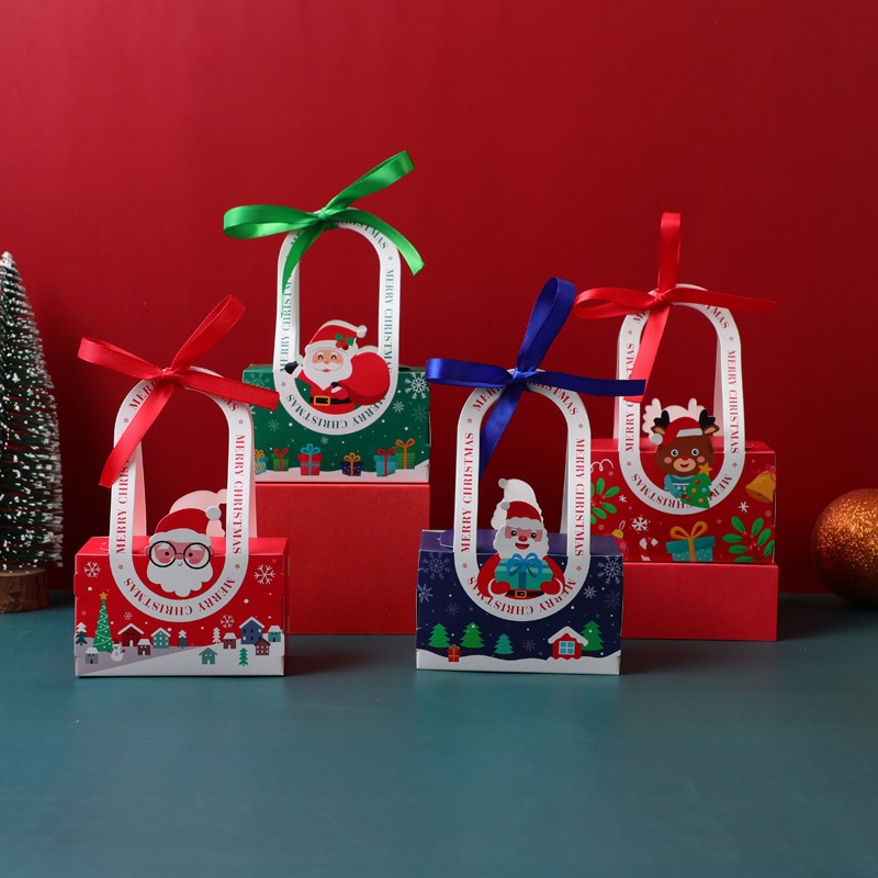Túi đựng quà Noel, Túi đựng quà Giáng sinh có quai xách xinh xắn, túi đựng cây thông kẽm nhung