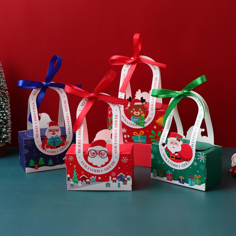 Túi đựng quà Noel, Túi đựng quà Giáng sinh có quai xách xinh xắn, túi đựng cây thông kẽm nhung