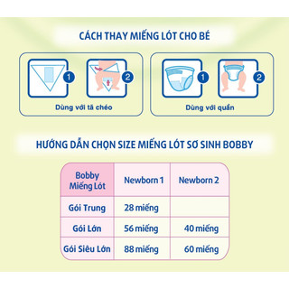 Miếng lót Bobby Newborn2 60m Siêu thấm