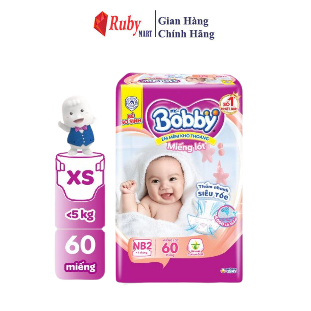 Miếng lót Bobby Newborn2 60m Siêu thấm