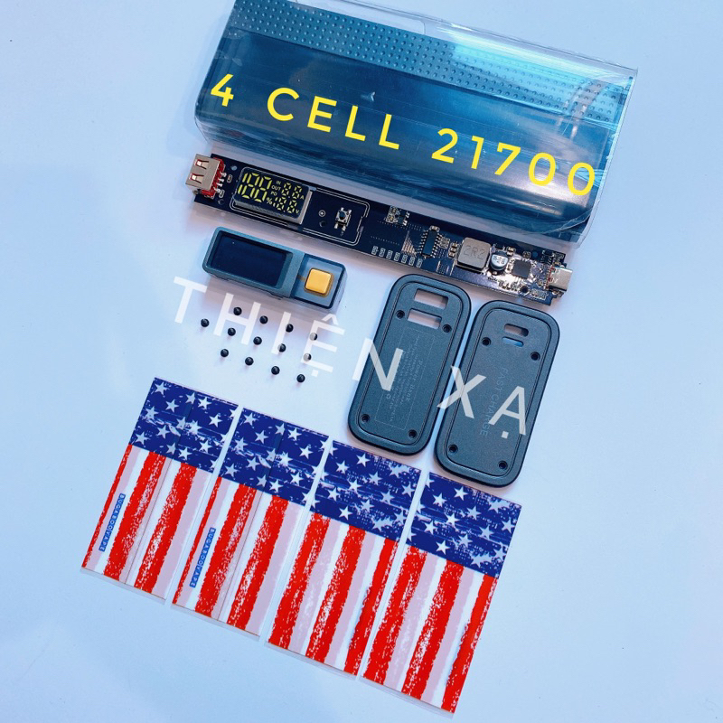 Box sạc 4 cell 21700 lộ pin sạc nhanh 22,5wSkin ngẫu nhiên