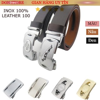 [HÀNG ĐẸP] Thắt Lưng Nam Khóa Vàng INOX Sang Trọng (nhiều kiểu) - Da Thật Bền Bỉ (BH 12 Tháng)