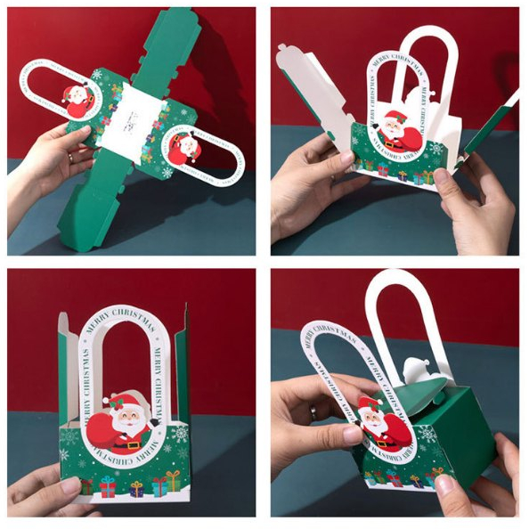 Túi đựng quà Noel, Túi đựng quà Giáng sinh có quai xách xinh xắn, túi đựng cây thông kẽm nhung