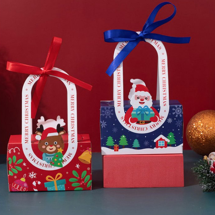 Túi đựng quà Noel, Túi đựng quà Giáng sinh có quai xách xinh xắn, túi đựng cây thông kẽm nhung