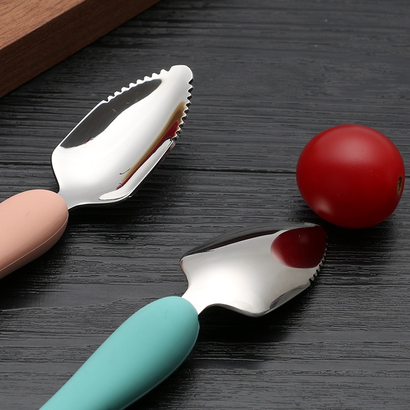 Thìa nạo hoa quả  2 đầu tiện lợi dành cho bé tập ăn dặm