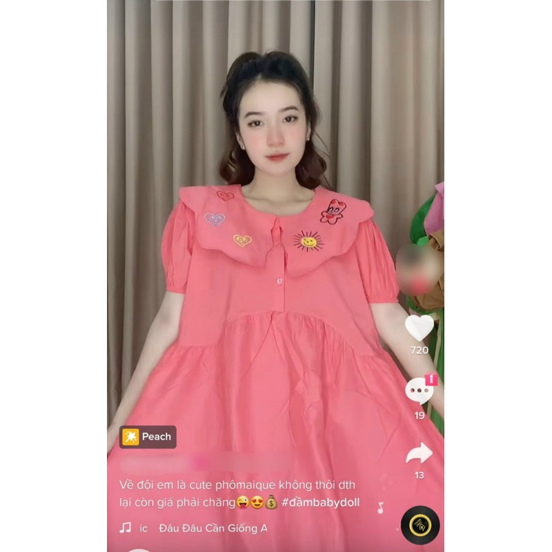 Váy cho bé phom cồ