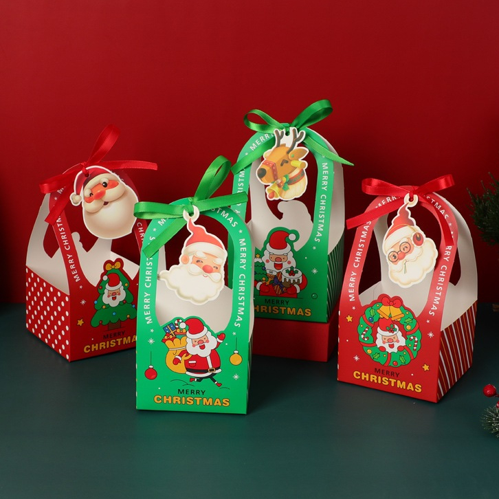 Túi đựng quà Giáng sinh, Túi đựng quà Noel có quai xách xinh xắn, túi đựng cây thông kẽm nhung
