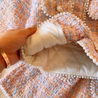 Set Bộ Dạ Tweed Viền Ngọc QCCC