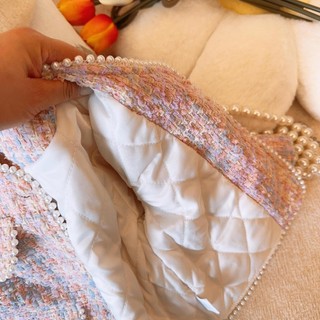 Set Bộ Dạ Tweed Viền Ngọc QCCC