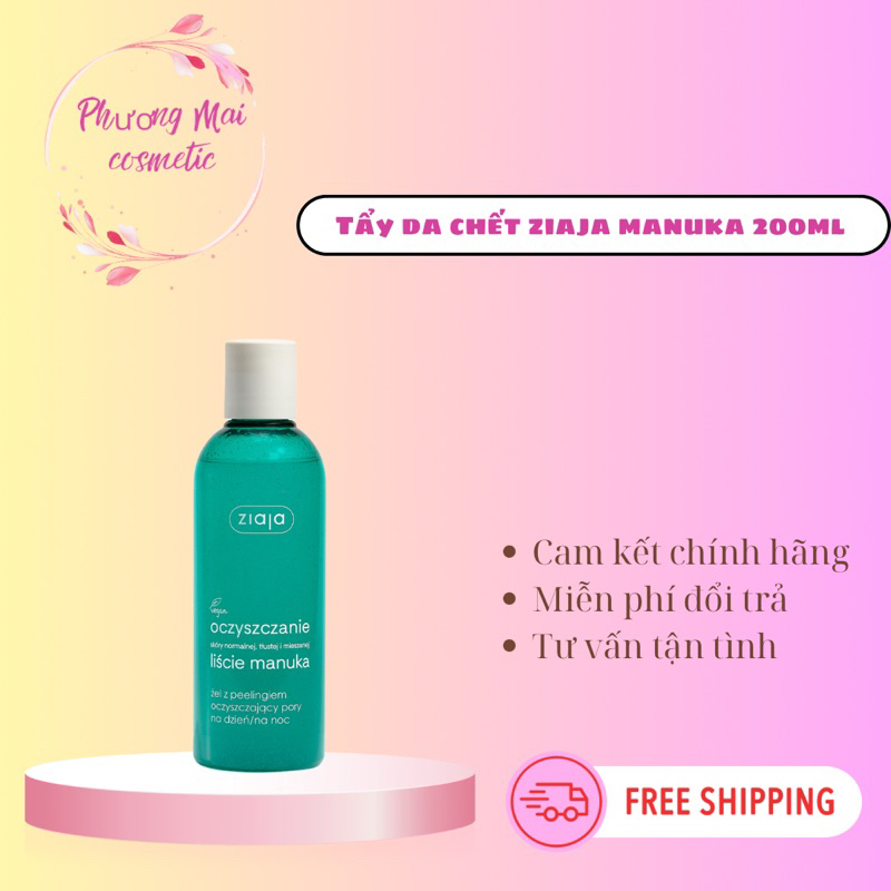 [Chính Hãng] Tẩy da chết Ziaja Manuka 200ml dành cho da dầu mụn , da hỗn hợp