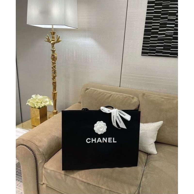 Túi Giấy Chanel Hoa Trà Kèm Nơ Chuẩn Form Hàng Auth