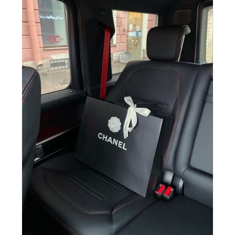 Túi Giấy Chanel Hoa Trà Kèm Nơ Chuẩn Form Hàng Auth