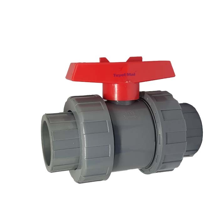 Van bi nhựa hai đầu rắc co D60 D75 D90