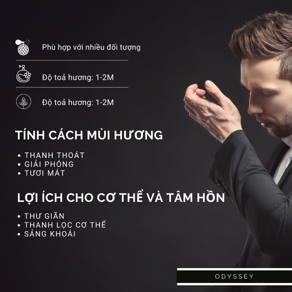 Nước hoa nam ALFASEPT ODYSEEY Man In Black Nam Tươi Mát Nam Tính Lưu Hương 7H