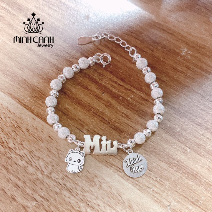 Lắc Bi Cát Mix Tên Và Con Giáp Cho Bé - Minh Canh Jewelry