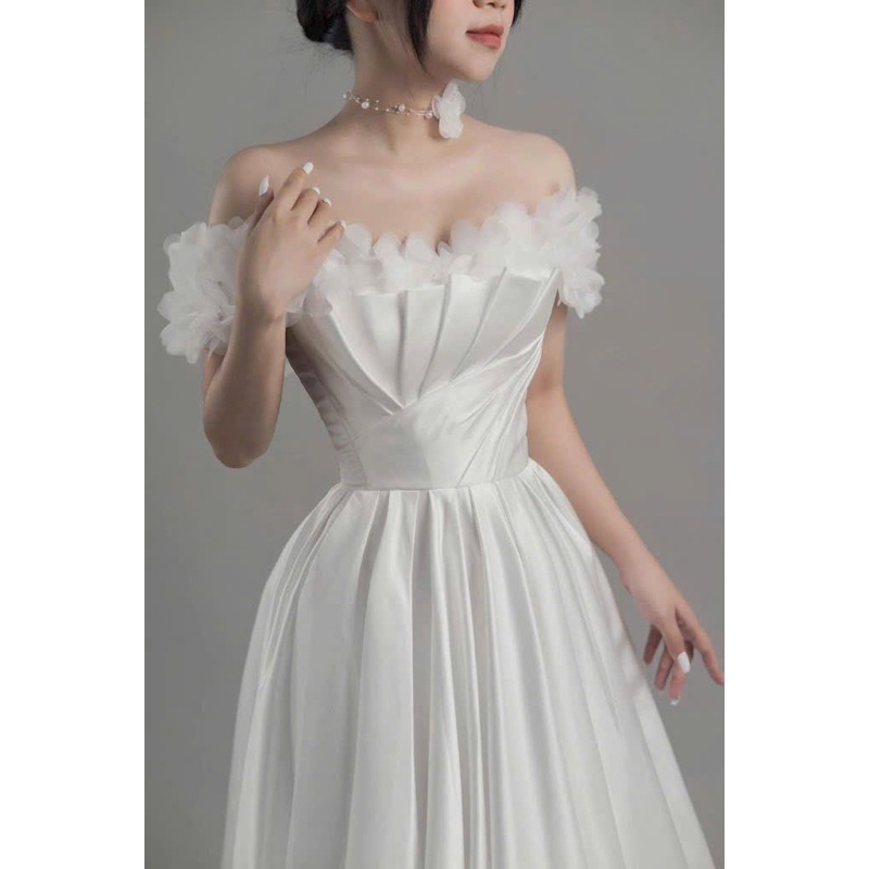 [Bigsize Thiên Nhiên] ĐẦM MAXI XẾP NGỰC KẾT HOA MARRY
