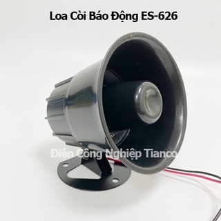 Loa còi báo động 1 kiểu chuông ES-626, điện áp 12VDC 24VDC Còi hú công suất lớn