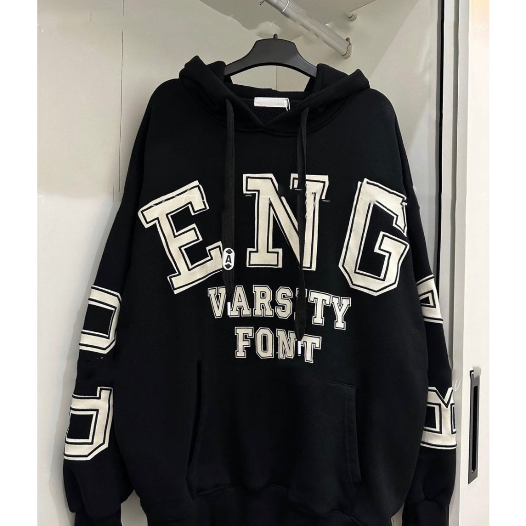 áo hoodie nam nữ unisex E.N.G, chất nỉ tàu ép lông nhung mềm mịn, nỉ mũ 2 lớp mùa đông dày dặn