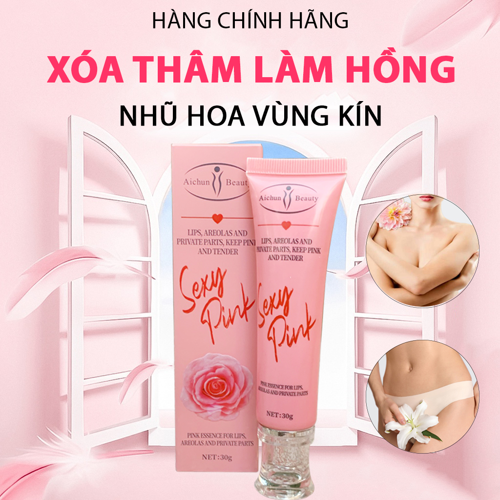 Mờ thâm làm hồng vùng kín, làm hồng nhũ hoa, giảm thâm môi, làm hồng môi, làm hồng bikini [CÓ CHE TÊN SP KHI GIAO HÀNG]