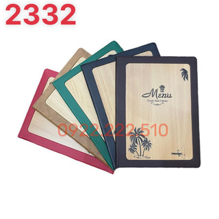 CUỐN MENU - BÌA MENU DA GỖ 10-20 LÁ 2332 A4 (KT 23x32cm)