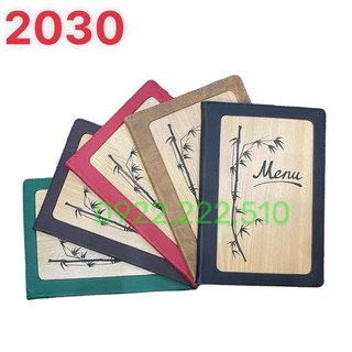 2030 - CUỐN MENU - BÌA MENU DA GỖ 10-20 LÁ GỖ (20x30 cm)