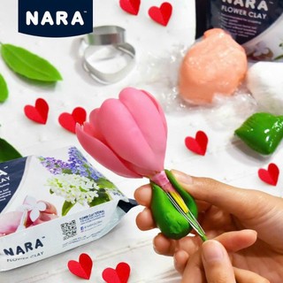 Đất sét làm hoa đất màu trắng 250g Nara FW-250 là loại đất sét tự khô