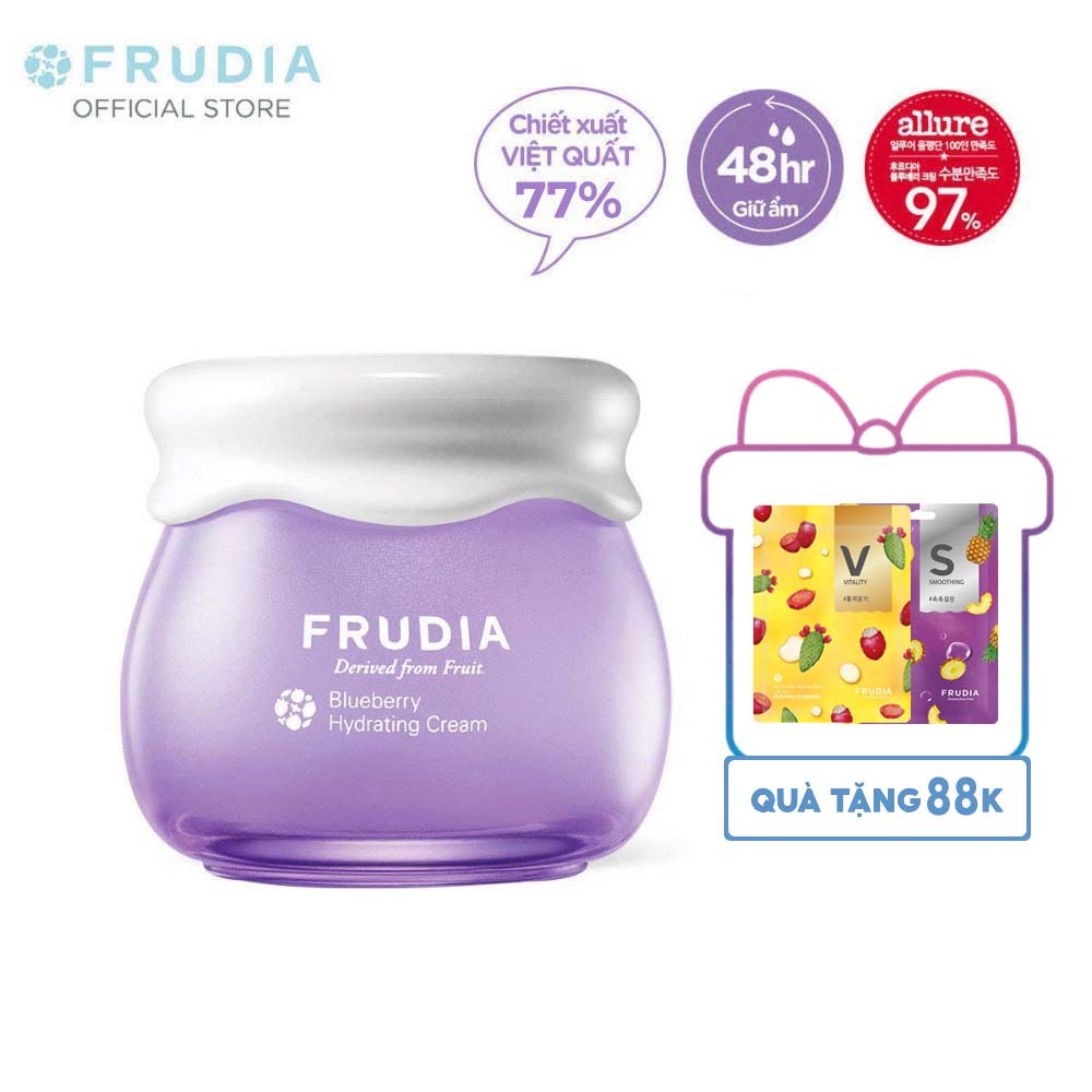 Kem Dưỡng Ẩm Cho Da Chiết Xuất Việt Quất Frudia Blueberry Hydrating Cream 55g