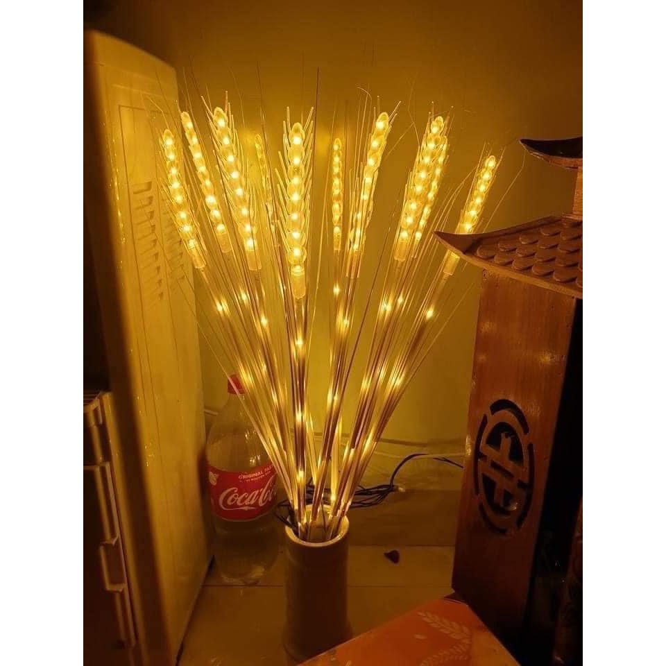 Đèn Led Bông Lúa Vàng Tài Lộc Bó 10 Bông Có Tụ Nhôm Chống Cháy Nổ Loại 14 Hạt Cao 95cm Tặng Kèm Phích Cắm