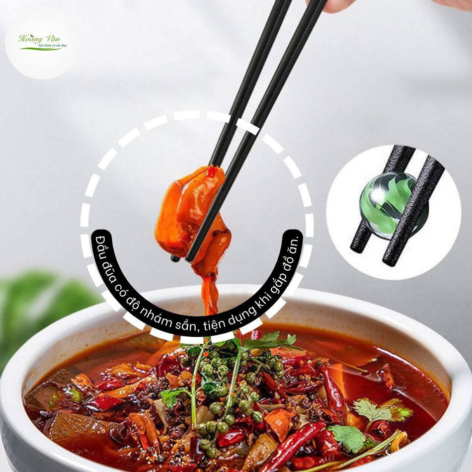 Bộ 10 đôi đũa khảm vàng phong cách Hàn Quốc - dài 27cm